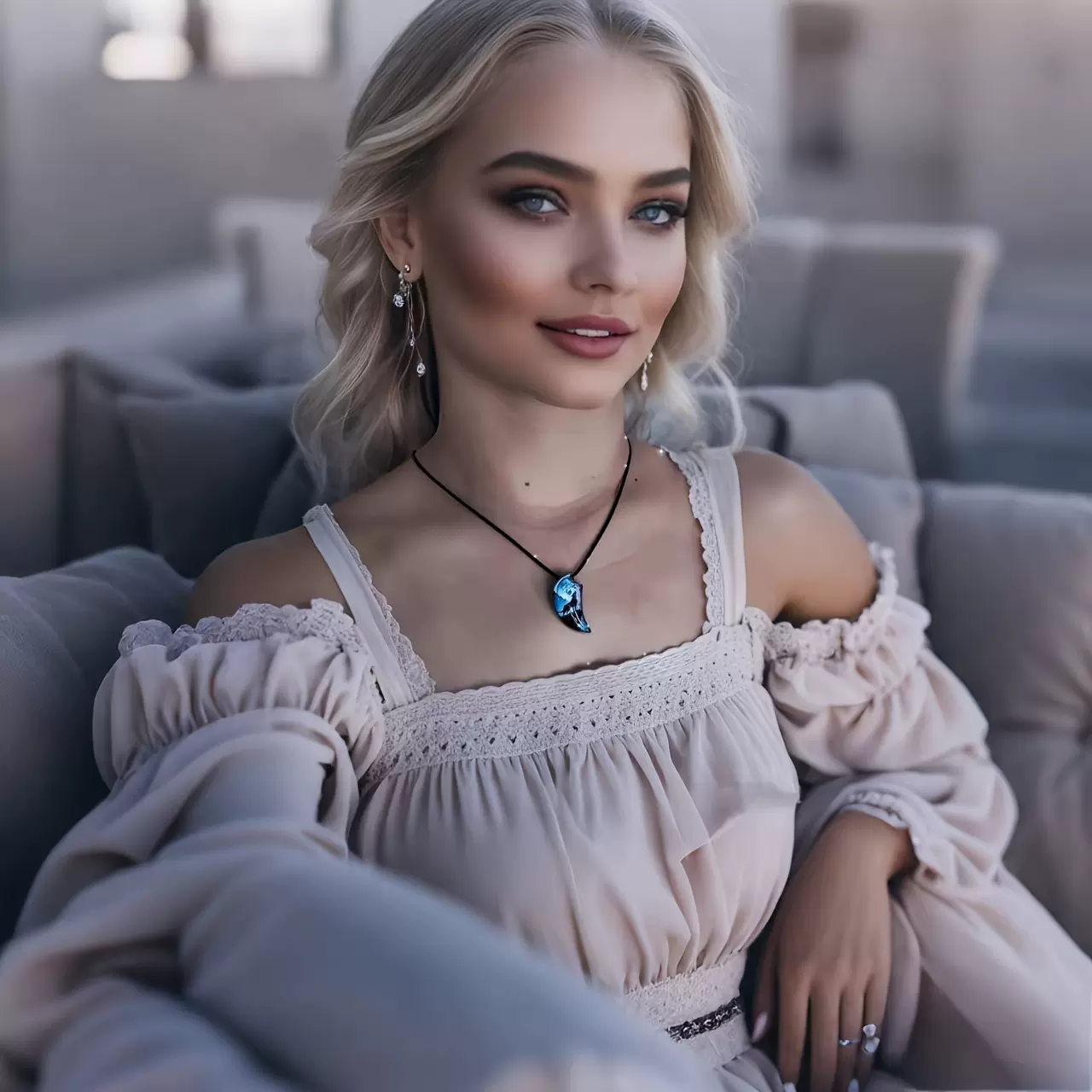 欧美跨境热销爆款男士半月吊坠项链挂件