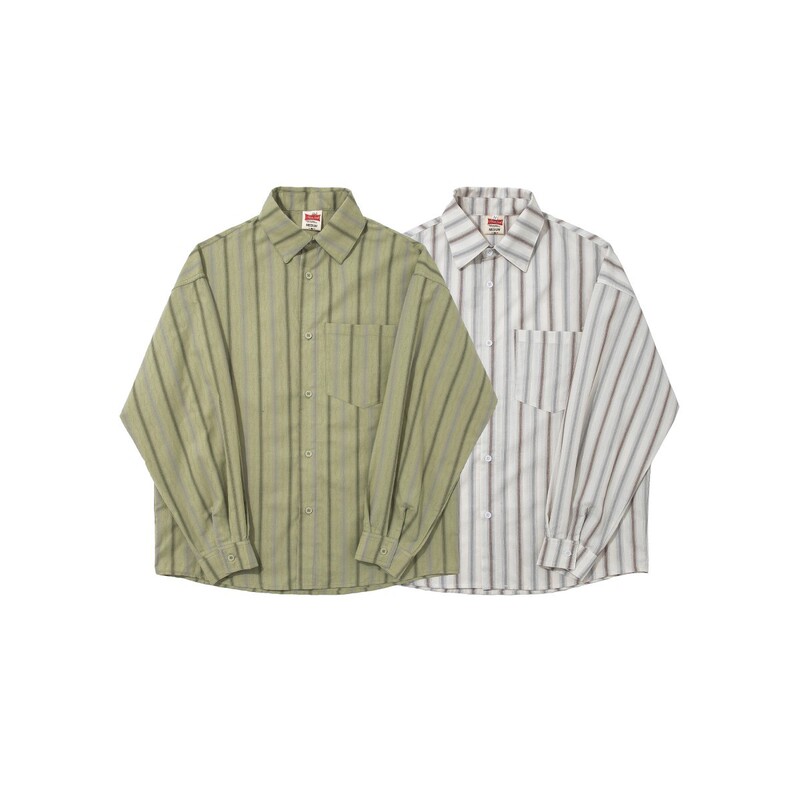 Ruiienrs X Adam Freak 2025 Spring New Casual Stripesd Simple Versatile Shirt C60 Ruiienrs X Adam Freak 2025 Spring New Casual Stripesd Simple Versatile Shirt C60