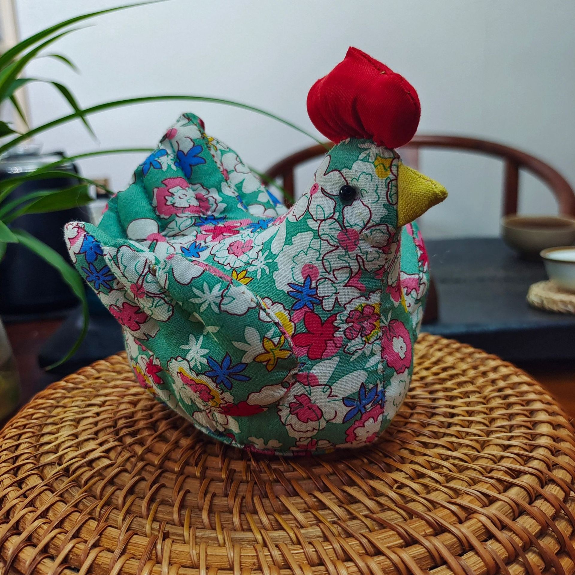 Patchwork DIY bordado material hecho a mano paquete impreso tela de algodón principiante almacenamiento cesta patchwork muñeca pollo