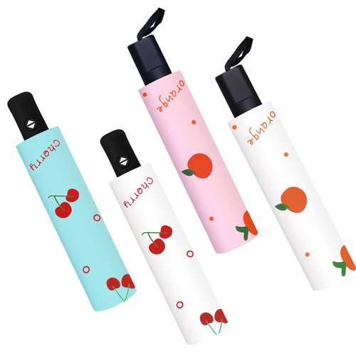 New fully automatic manual fruit pattern sun protection umbrella sunshade sun umbrella for women wholesale advertising umbrella with printed logo