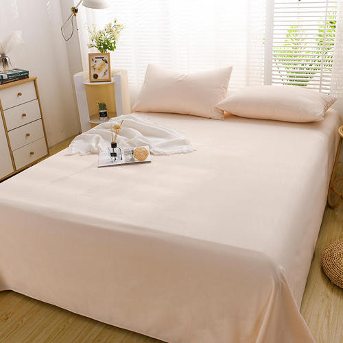 2024 new cotton type A 40 count brushed solid color bed sheets 100 pure cotton bed sheets single product Xinjiang cotton simple set