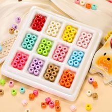 彩色亚克力桶珠大孔珠子散珠 diy饰品配件手机链包挂配饰串珠材料