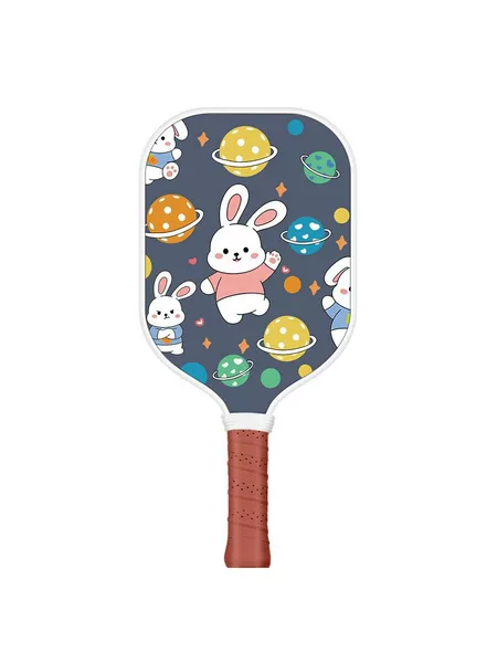 Cartoon Cute Pickleball Racket for Children, Fiberglass Racket with Fun Animal Patterns