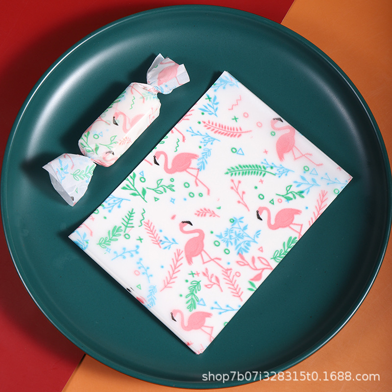 Papel de embalaje de papel de turrón embalaje de papel de caramelo embalaje de papel de turrón papel de caramelo de arroz glutinoso 100 piezas