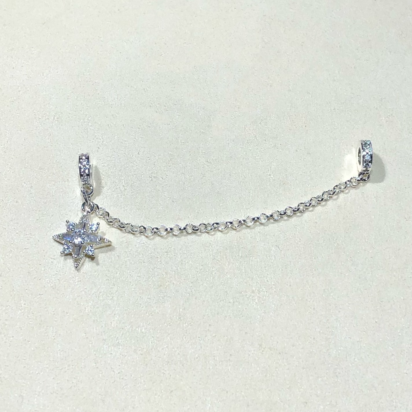 14K Gold-Filled High Color Retention Crystal DIY Accessories Four-Pointed Star Pendant Zircon Chain Bead Bracelet Handmade Beads