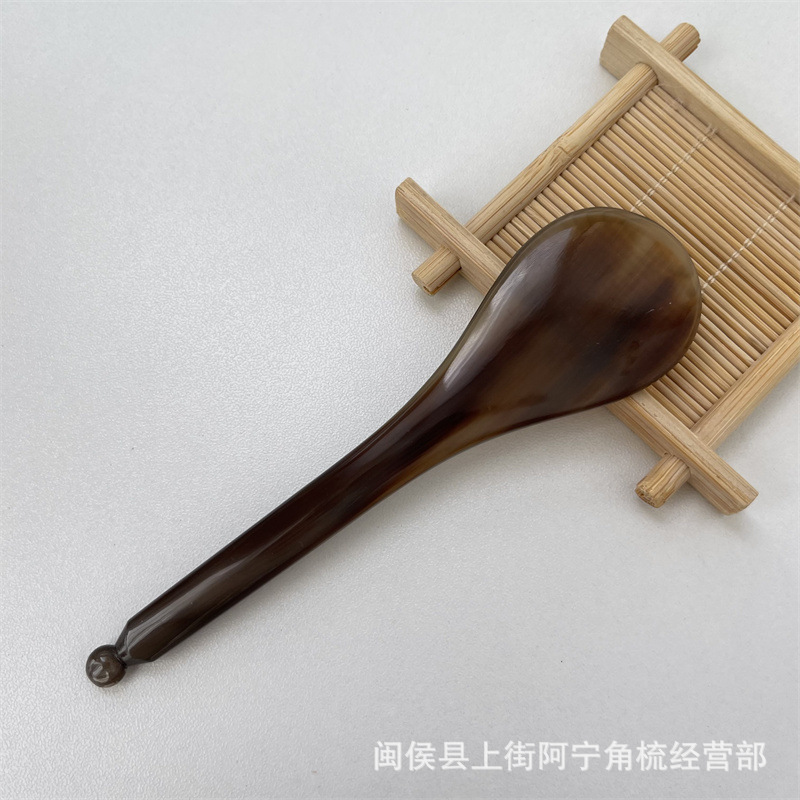 Horn Guasha and Acupoint Massage Stick Set Round Paddle Facial Eye Beauty Tool Body Meridian Wand preparation