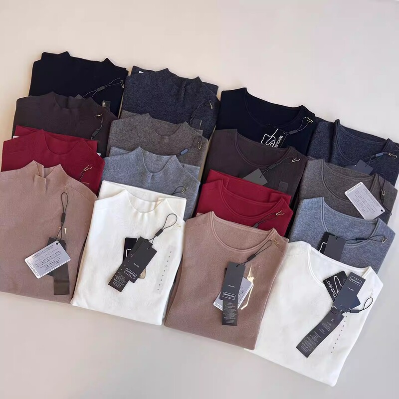 Merino Wool Inner Long-Sleeved Bottoming Shirt Slim Fit Women's 2025 Autumn and Winter New Coffee Color Half Turtleneck Knitted Sweater