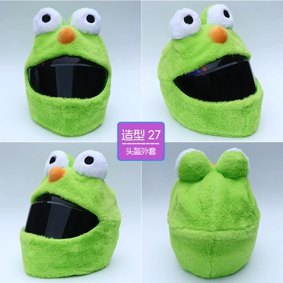 Seven-Star Motorcycle Face Mask — Motosiklet dəbilqələri - frog-green-without-helmet