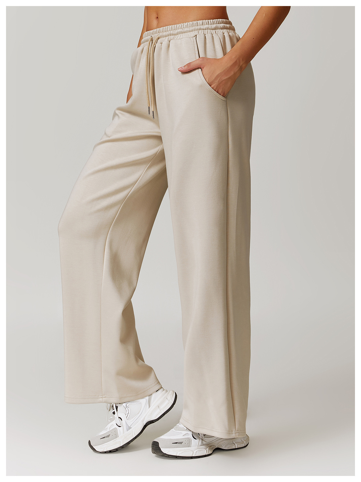 Cotton Fabric Type Women's Casual Sport Style Solid Color Cotton Active Bottoms Casual Pants