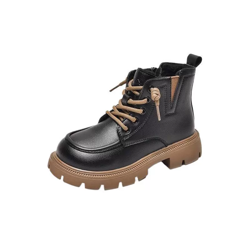 Martens, детские зимние флисовые теплые полусапожки, обувь для мальчиков