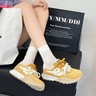 plus size Women's Shoes 2025 Spring New Low-top Fashion Casual Forrest Gump Shoes Retro German Training Shoes All-match Casual Sports
