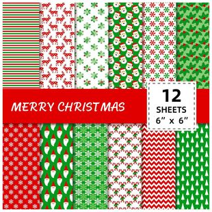 12 Sheets/Pack New Product Handbook Material Paper Background Paper DIY Photo Album Scrapbook Paper Art Card Pattern Paper Cross-Border