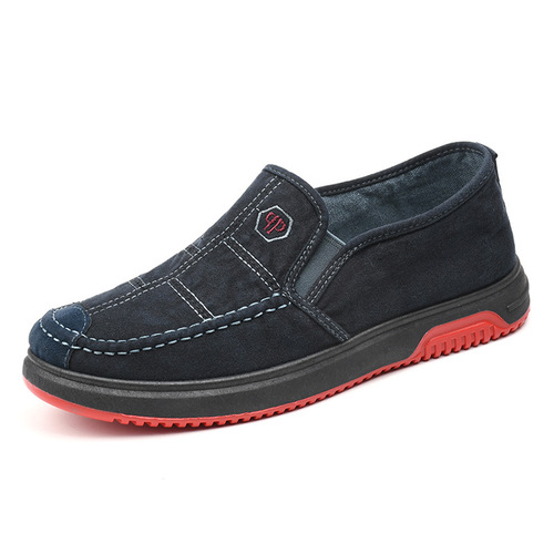  New Men's Shoes Spring Old Beijing Cloth Shoes Men's Casual Lazy Slip-On Canvas Shoes Versatile Sneakers