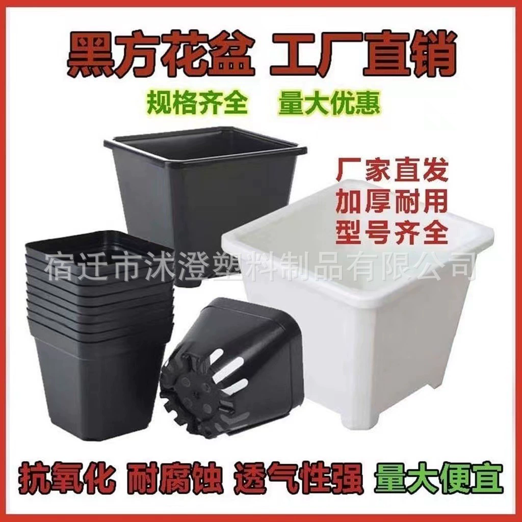 9/10/12/14/16/18/22 см крупнокалиберный многоугольный горшок бонсай цветочный горшок седон черный белый квадратный горшок