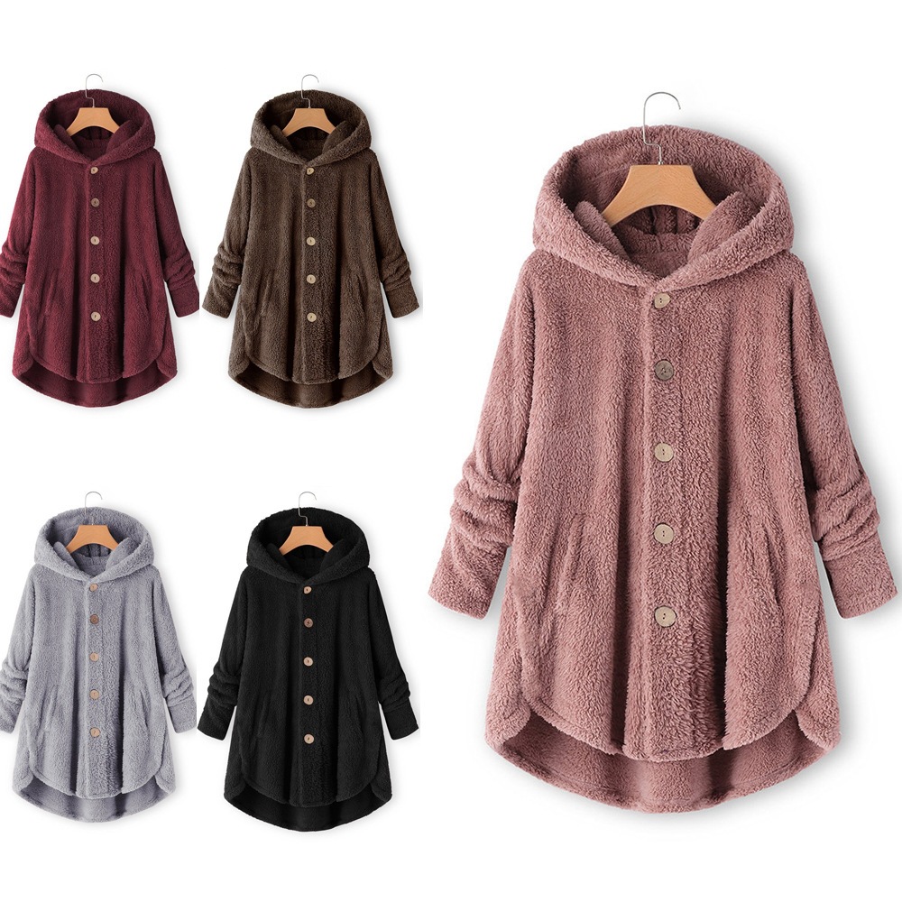 不规则女式潮牌外套2025跨境秋冬新款时尚女装纯色有口袋连帽绒衫