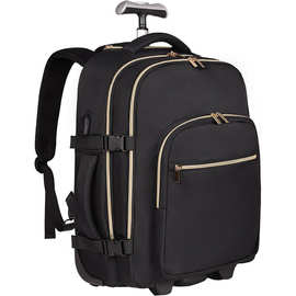 亚马逊热款便携式拉杆电脑包大容量短途旅行双肩行李包女学生书包