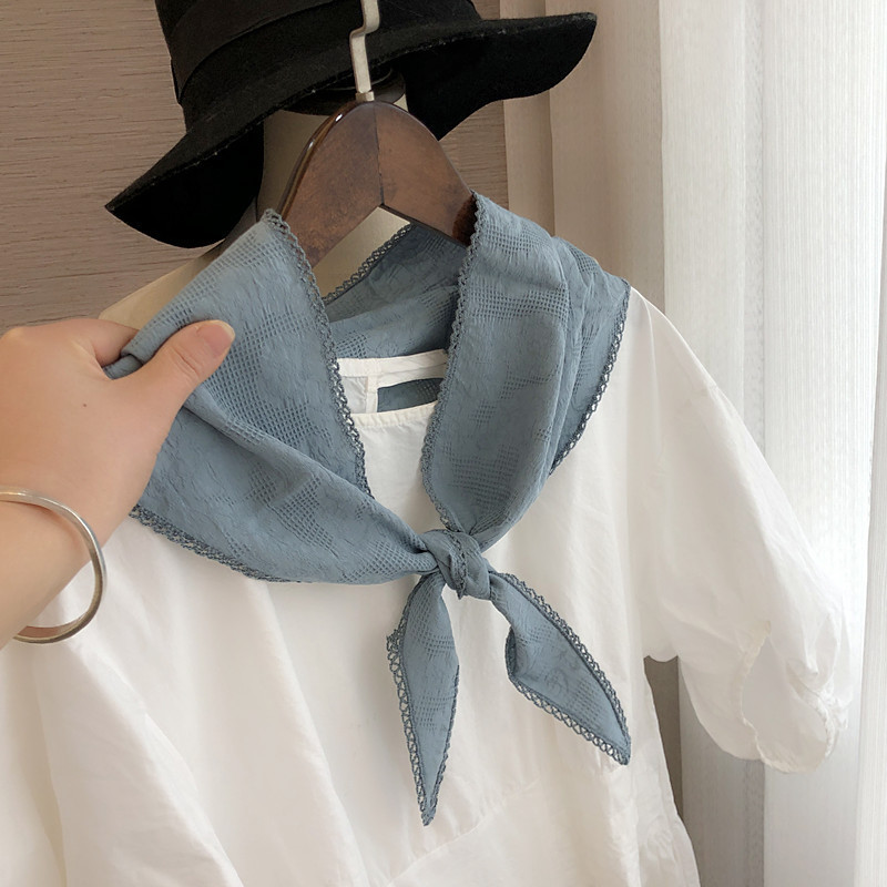 Scarf Decoration Air Conditioner Shawl Neck Protection Pure Cotton Tape Triangle Scarf Women's Fashion Matching T-shirt Sweatshirt Scarf Scarf Decoration Air Conditioner Shawl Neck Protection Pure Cotton Tape Triangle Scarf Women's Fashion Matching T-shirt Sweatshirt Scarf