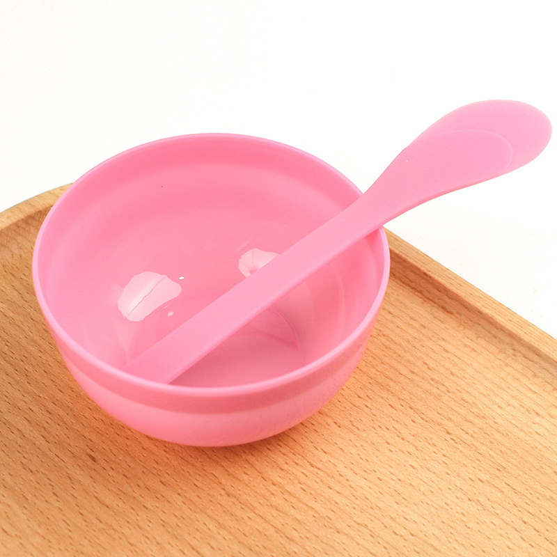 Face mask bowl stick 2-in-1 Plastic bowl Face mask stick Adjusting film bowl DIY beauty makeup mask tool stirring stick