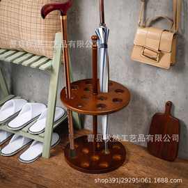 跨境木质雨伞架垂直落地式雨伞支架雨伞拐杖收纳架雨伞存储架底座
