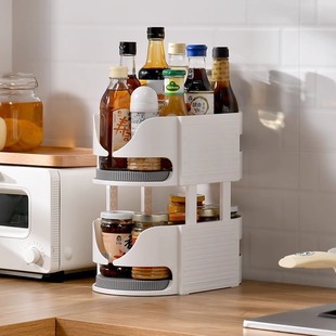 Kitchen Multifunctional Rotatable Condiment Refrigerator Storage Rack Corner Storage Rack Starts from One Piece
