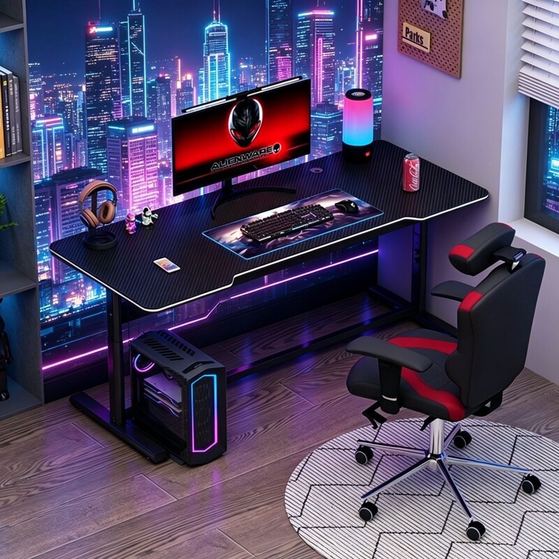 Adjustable height bedroom gaming computer desk, desktop office desk for employees, children's student study desk, home writing desk Adjustable height bedroom gaming computer desk, desktop office desk for employees, children's student study desk, home writing desk