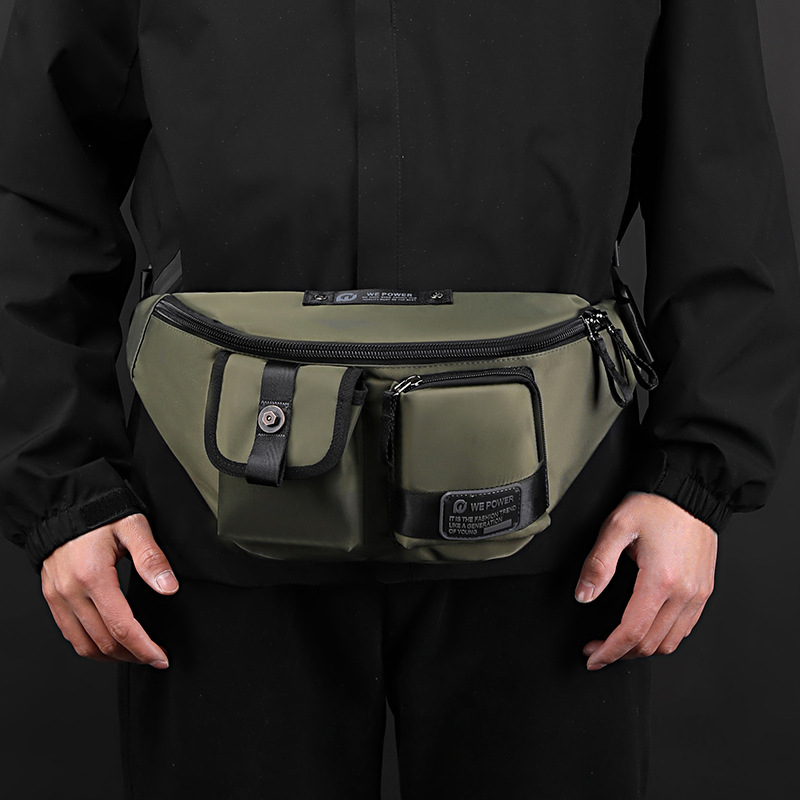 WEPOWER nuevo bolso de mensajero bolso de pecho para hombre bolso de hombro de moda bolso de teléfono móvil mochila de ocio riñonera deportiva