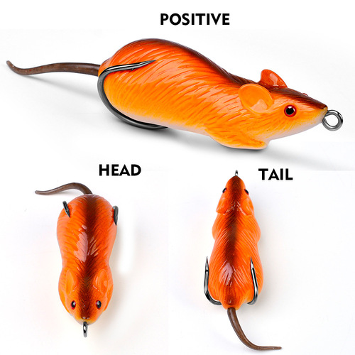Double hook simulated mouse frog Luya bait frog mouse 6cm 11.5g soft bait fake bait fishing snakehead bait wholesale