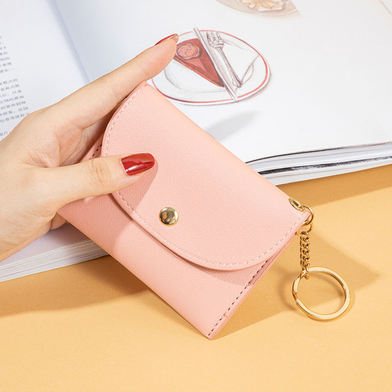 2022 New Wholesale Women's Coin Purse Multi-Card Slot Buckle Simple and Exquisite Mini Card Slot Card Sleeve Coin Purse