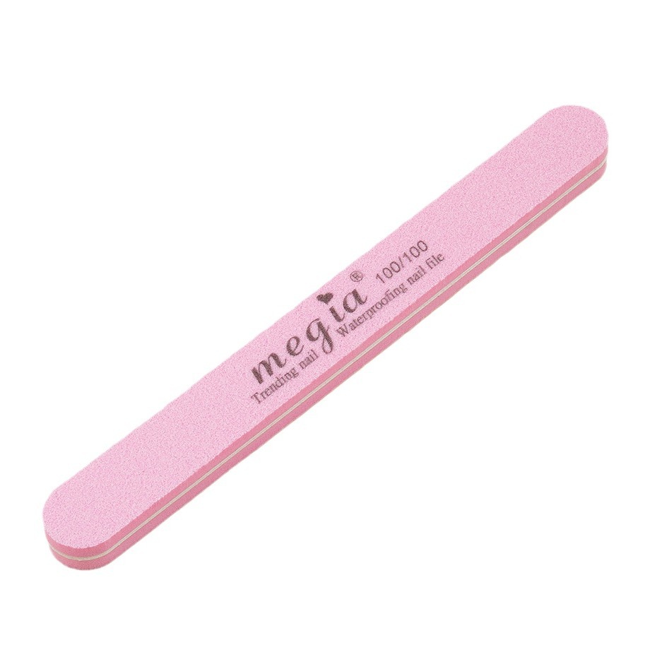 Ficha de esponja de uñas de cabeza redonda recta, ficha de esponja impermeable y resistente al desgaste, ficha de uñas pulidas, ficha de uñas para el cliente