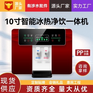 Factory Direct wholesale intelligent voice broadcast temperature and heat integrated machine water purifier household RO reverse osmosis direct drink