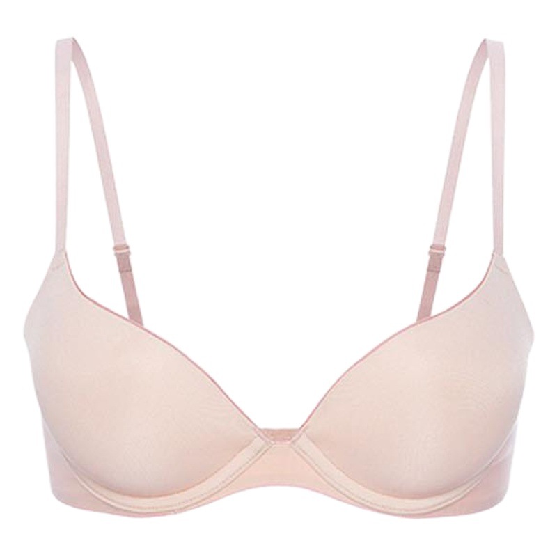 Ventas directas de fábrica anti-expansión externa brillante ropa interior sin costuras color sólido colección de pecho pequeño empuje hacia arriba soporte superior sujetador lateral