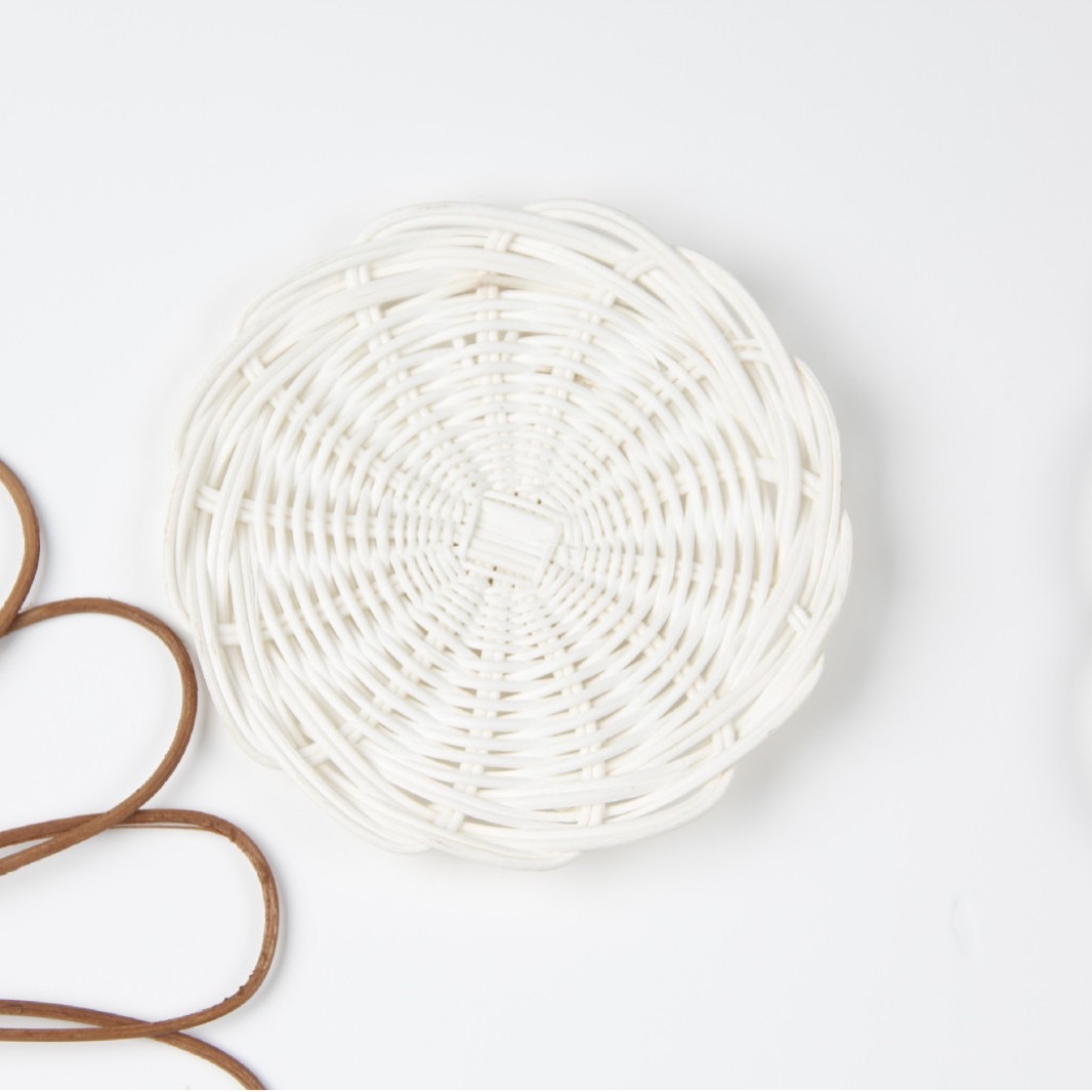 Amazon Homestay Decoración de pared Adornos Fábrica de tejido de paja Pared simple Pared redonda Hierba de ratán Sala de estar Colgante de decoración de pared