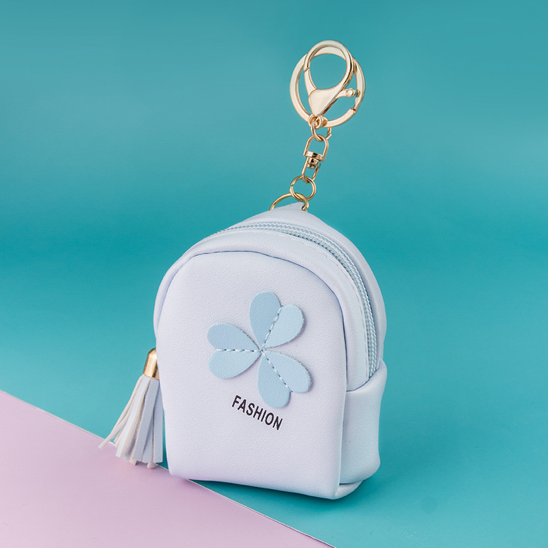 Estilo coreano fresco lindo estudiante monedero de la moneda de cuero pequeño bolso de La Moneda bolsa de identificación integrada portátil