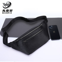 头层牛皮男士腰包斜挎包真皮胸包单肩包手机包小背包腰包现货批发
