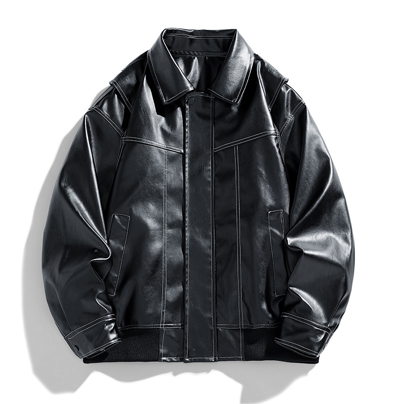 2024 otoño nuevo estilo americano vintage chaqueta de cuero chaqueta de pareja para hombres Meirard chaqueta casual chaqueta chaqueta superior