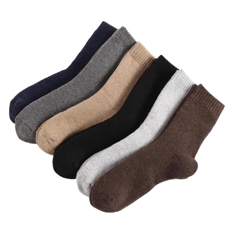 Invierno engrosada calcetines de lana de los hombres cachemir de algodón forrado de lana gruesa Terry calcetines calientes engrosada toalla Calcetines