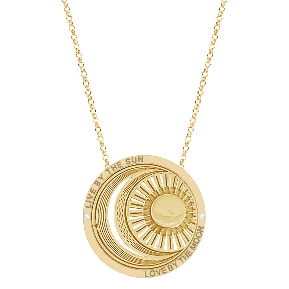 Collar Colgante de Tarot, Estilo Minimalista y Frío, Bañado en Oro image 1