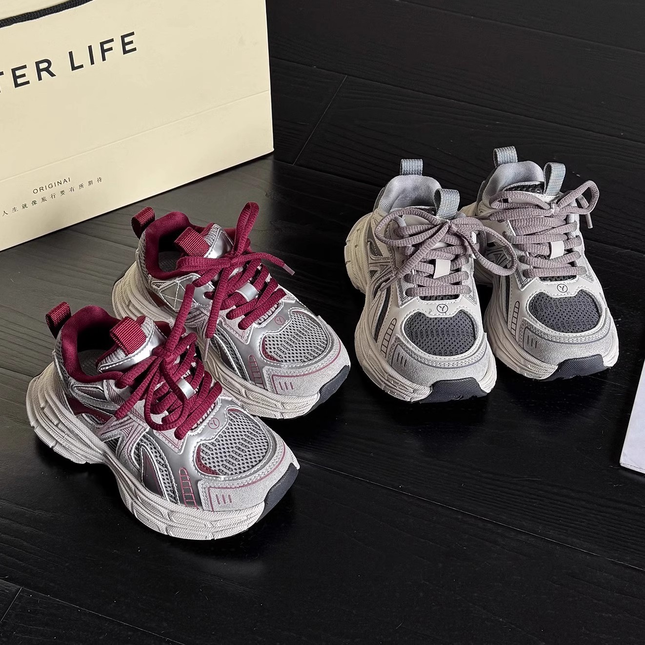 Children's Dad Shoes 2026 New Model Girls' Waterproof Soft-Soled Sneakers Boys' Lightweight Breathable Dad Shoes for Older Kids