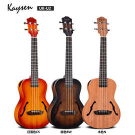 厂家直销 爵士音孔设计23寸26寸尤克丽丽 四弦小吉他 ukulele