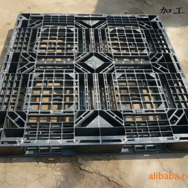 厂家供应1111网格托盘 浙江网格田字托盘 黑色塑料托盘二手