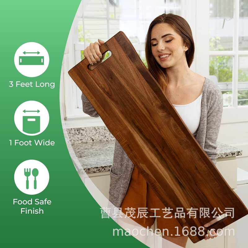 家庭用木製ポータブル折り畳み可能まな板実木両面トレイ熟食ステーキ皿ピクチャースナック皿|undefined