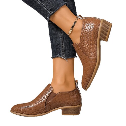 New Style Pointed Toe MU Single Shoes TE Thick Size Wholesale TEMU