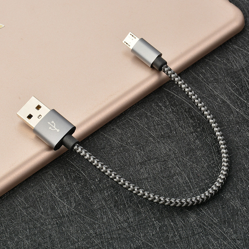 20cmナイロン編組携帯電話充電データケーブルは、マイクロ米安華が卓平果typecに適用される|undefined