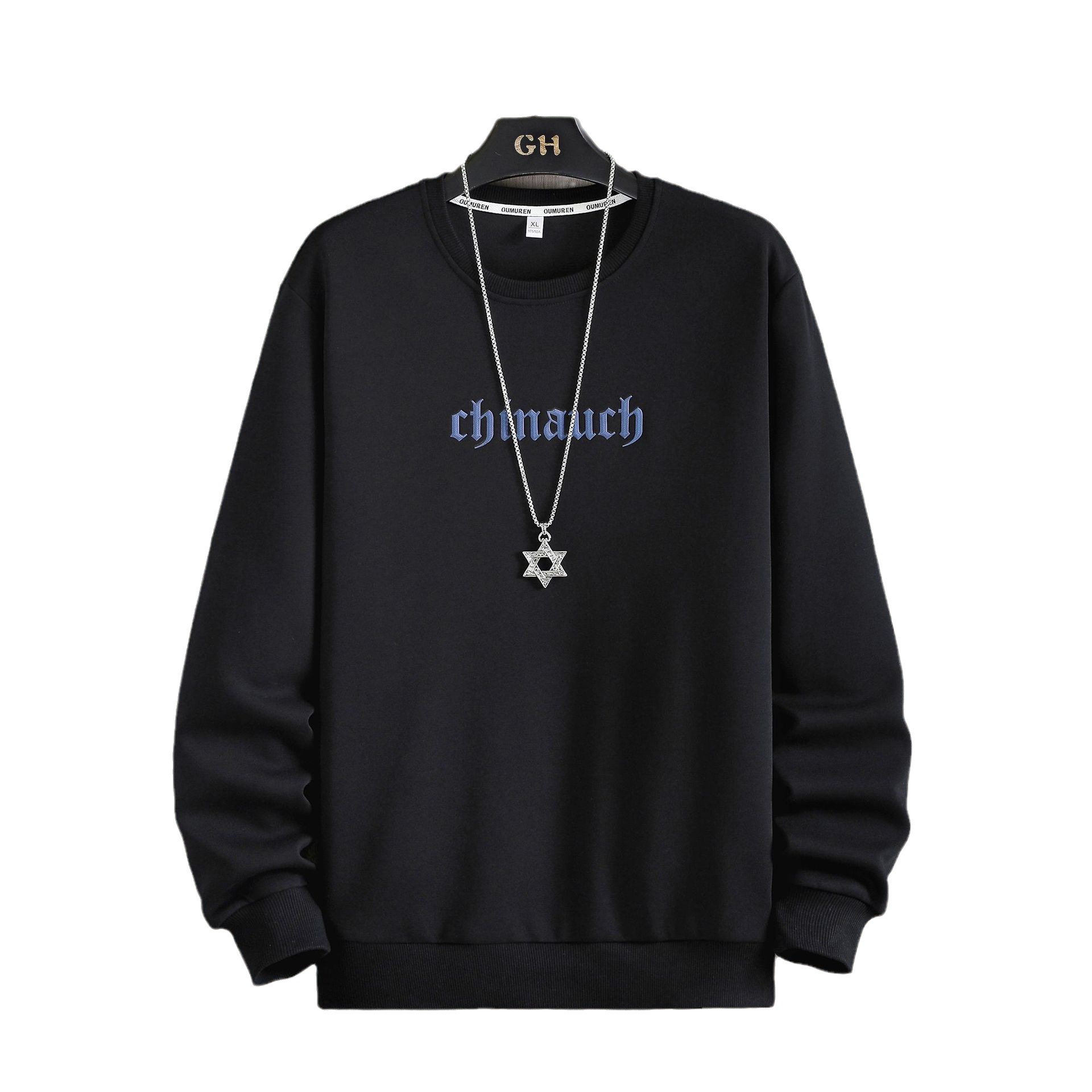 T-shirt à manches longues pour homme, vêtement d'extérieur décontracté et ample, nouvelle collection printemps et automne_voghion.com
