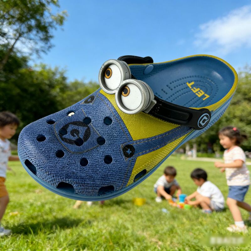 Overalls, Glasses-Style Clogs, Parent-Child Shoes, Despicable Me Beach Clogs, Closed-Toe Sandals Wholesale