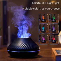 Cross-border new product Colorful Flame Aromatherapy Machine, Home Desktop USB Smart Air Humidifier Simulation Volcano Fragrance Machine