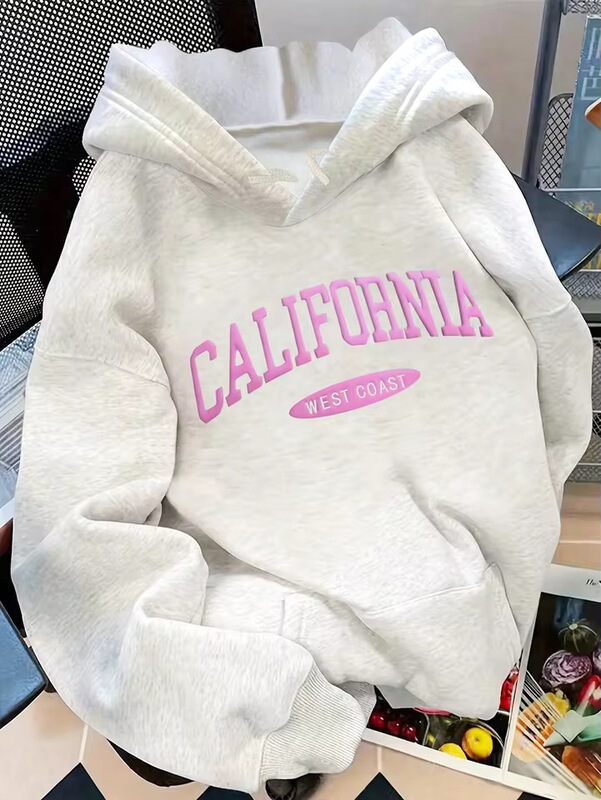 【Cross-border European size·】Women's casual California letter graphic print pullover hoodie fashion sweatshirt 【Cross-border European size·】Women's casual California letter graphic print pullover hoodie fashion sweatshirt