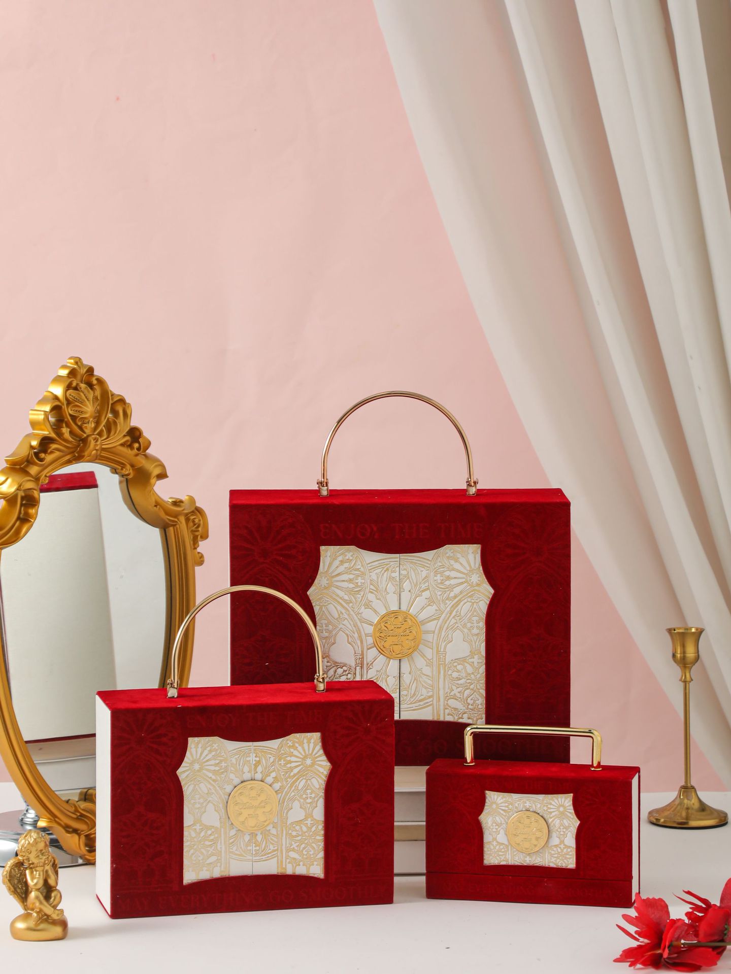 레드; 작은 크기 16*10*4.5cm