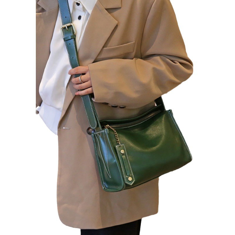 2026 New Arrival Women's Underarm Bag, Vintage Crossbody Bag, Large Capacity Genuine Leather Handbag, French Niche Single Shoulder Cowhide Bag - Thumbnail 5