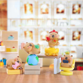 新款豚点啥是快乐啊盲盒办公桌面装饰车载摆件创意节日礼物批发